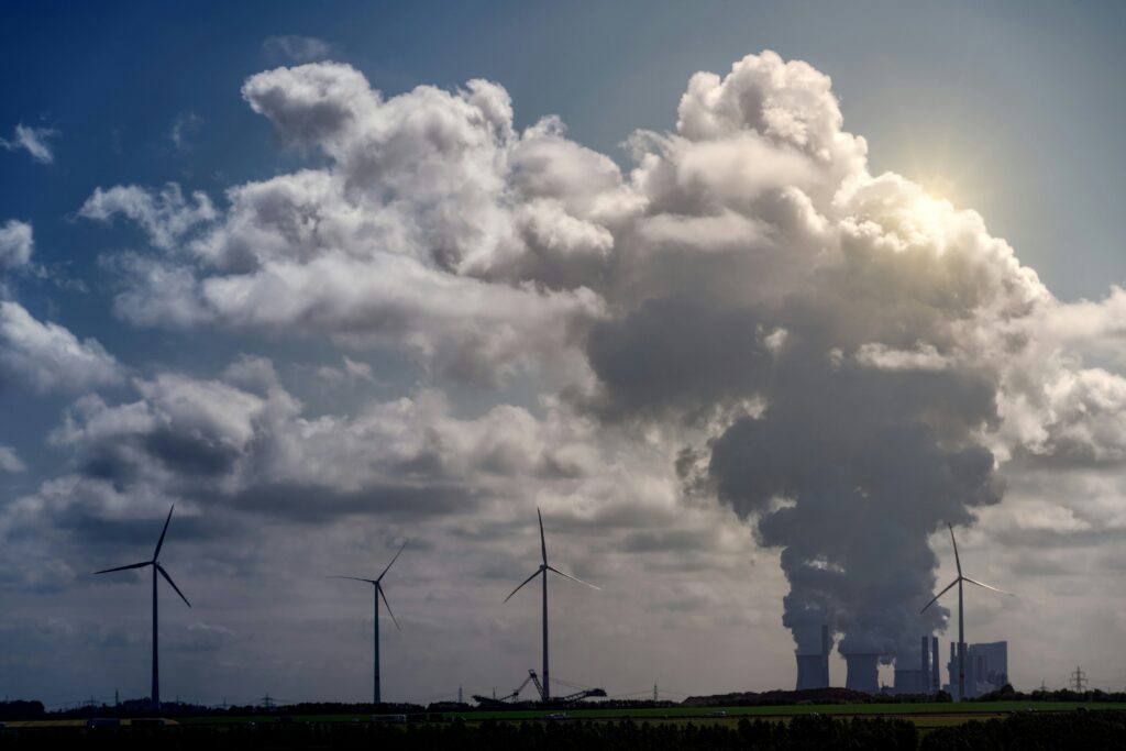 Image showing a company emitting carbon dioxide and other gases